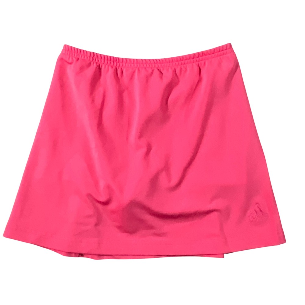 Adidas Skort Girls Medium Pink Athletic Tennis Golf Skirt Built-in Shorts 045539